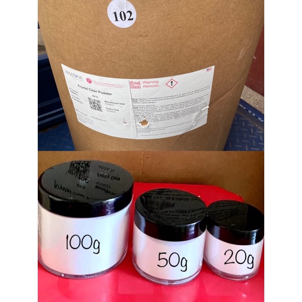 bột keystone đắp móng chuẩn mỹ màu clear và white 20g 50g 100g