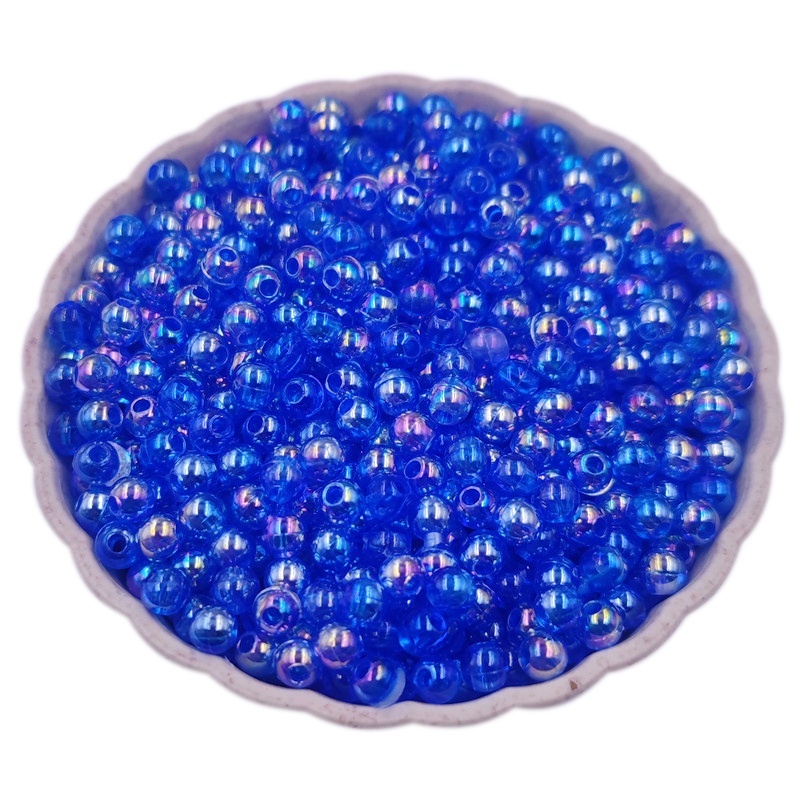 Bộ 40-200 Hạt Nhựa Acrylic Trong Suốt Kích Thước 40-200 Hạt Tròn Dùng Làm Trang Sức Thủ Công 4 6 8mm