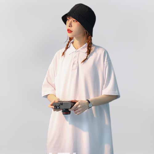 Áo polo tay lỡ Unisex nam nữ form rộng Shynstores vải đẹp freeship