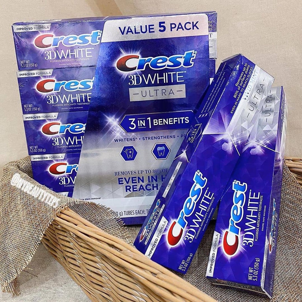 Kem đánh răng Cresst 3d white advanced whitening