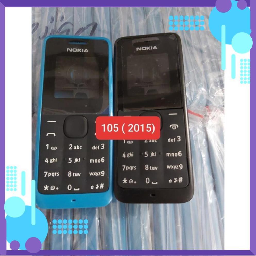 Đẹp rẻ  Bộ vỏ Nokia 105 / 105 2015 / RM-908 có sườn kèm phím