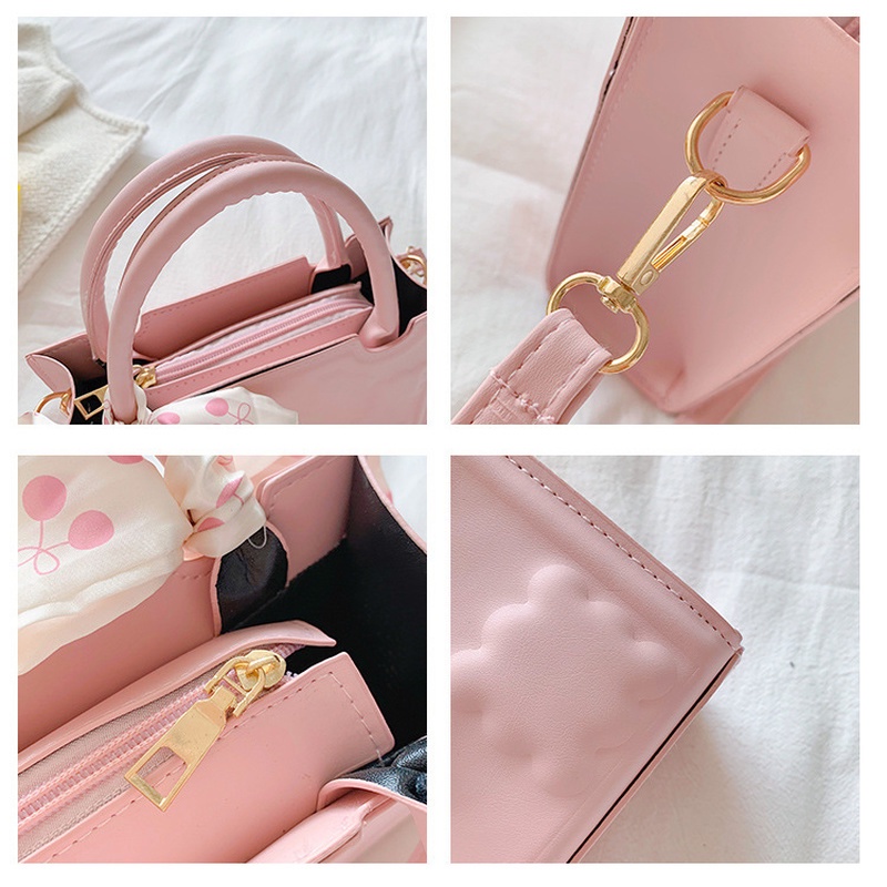 Túi Đựng Bánh Quy Hình Vuông Nhỏ Gọn Màu Trơn Kiểu Mới Mùa Hè 2022 NB00096