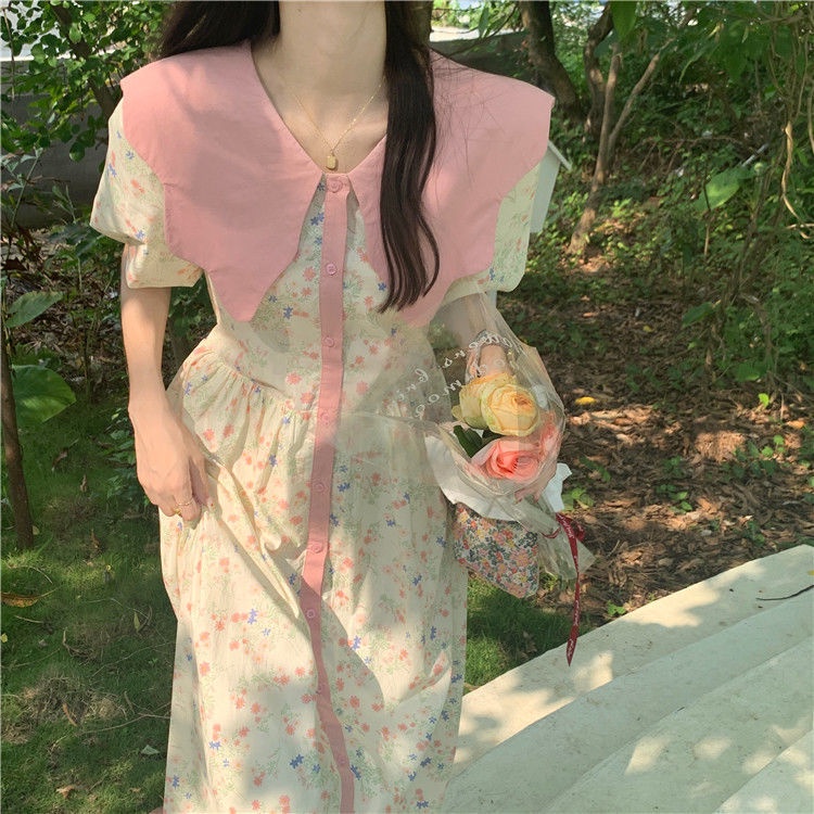 Đầm Hoa Tay Phồng Thời Trang Mùa Hè Hàng Mới 2022