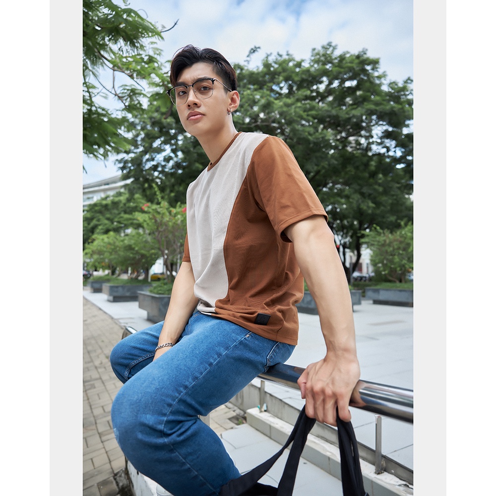 Áo thun nam cổ tròn BEN &amp; TOD R1210BB111 vải cotton 4 chiều, cao cấp, co giãn, thoáng mát, trẻ trung