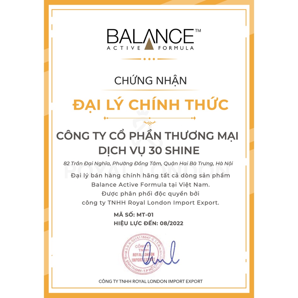 Serum trắng da mờ thâm 30Shine phân phối chính hãng Balance Active Formula Vitamin C Brightening 30ml