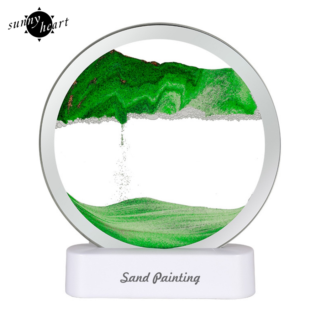 Đồng Hồ Cát 3D Có Đèn LED Và Cổng Sạc USB