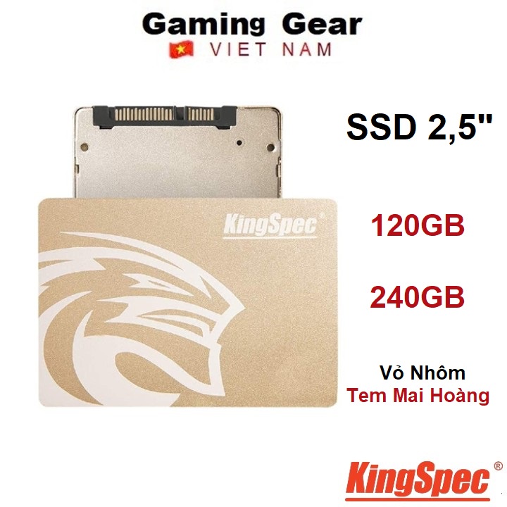 Ổ cứng SSD KingSpec 120GB / 240GB | P4 SATA 2.5 Vỏ nhôm ( Hàng Chính Hãng Mai Hoàng PP)