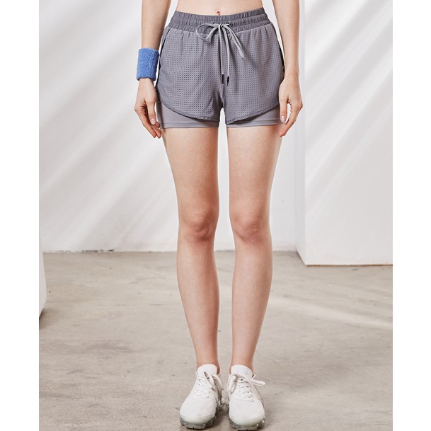 Quần Shorts Thể Thao Tập Gym, Yoga 2 Lớp