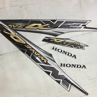 [Ơ GÌ ĐÂY] Trọn bộ tem xe WAVE anpha mới màu Đen tân trang xe máy như mới A35-5 (9223)