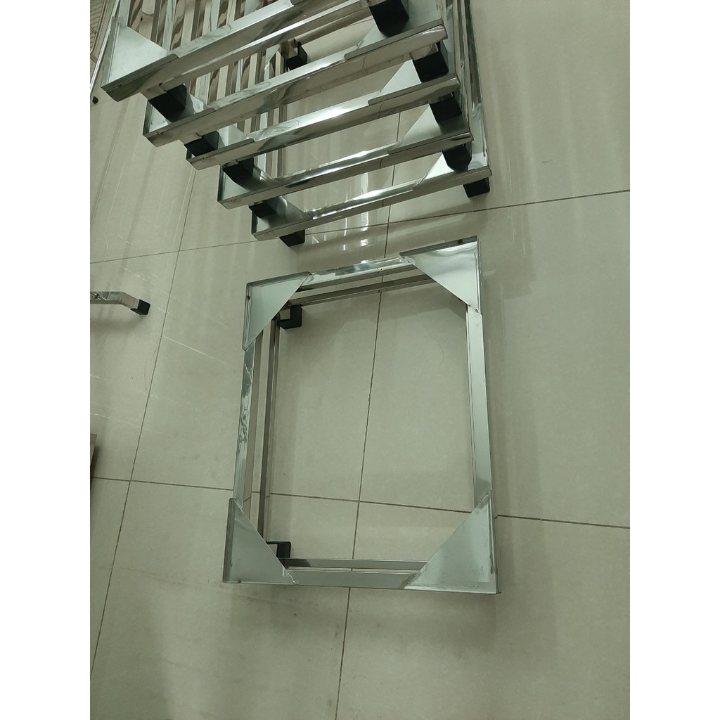 Chân tủ lạnh máy giặt inox liền khối đồng giá kích thước tối đa 60x60cm, kích thước lớn hơn xin liên hệ Shop