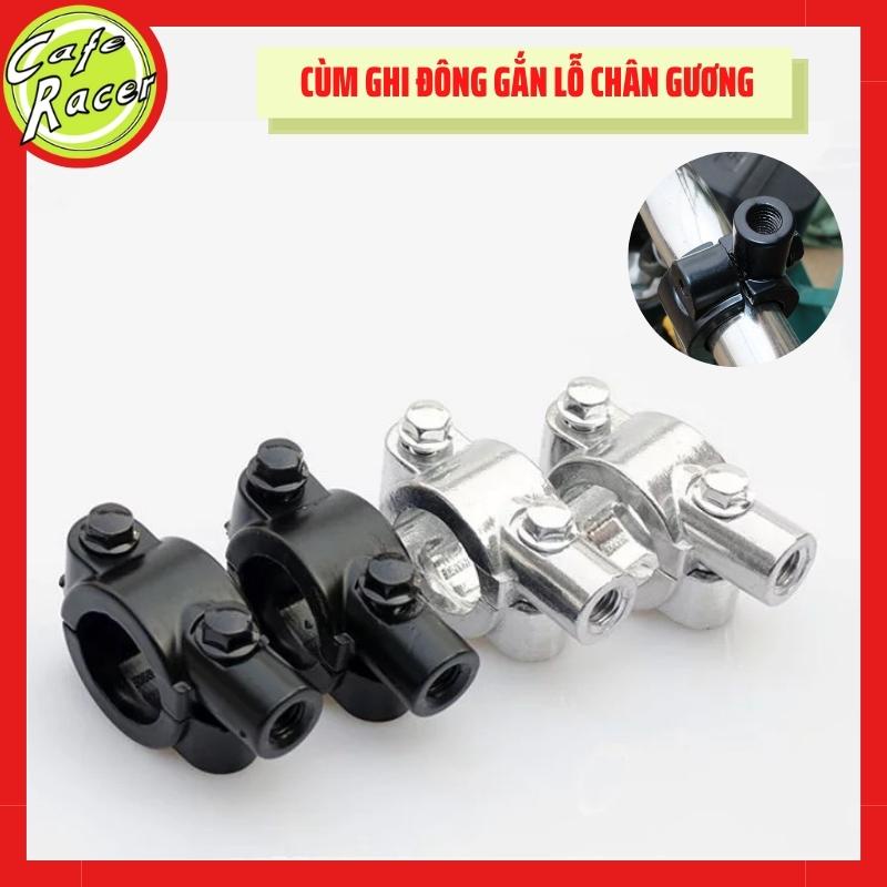 Pat giá gắn chân gương 10mm, cùm gắn ghi đông tay lái 22mm giá 1 cái