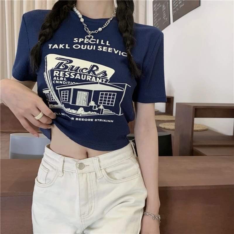 Áo croptop ngôi nhà KA12