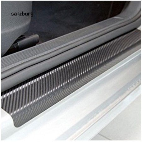 Decal tem Miếng dán 3D carbon cacbon trang trí chống trầy chân cửa xe hơi ô tô cabon