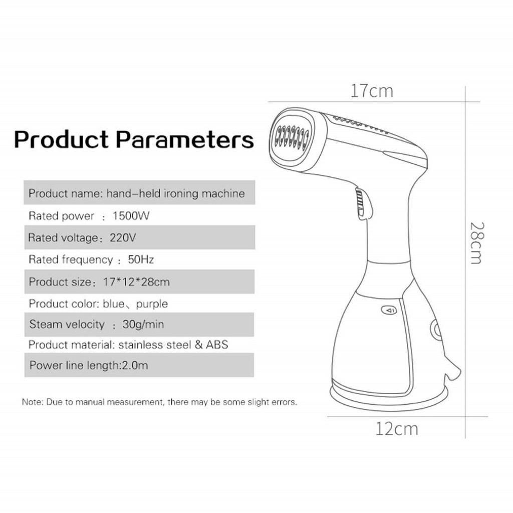 Bàn là hơi nước cầm tay TiLoKi TBL.02 công suất 1500w dung tích 280ml