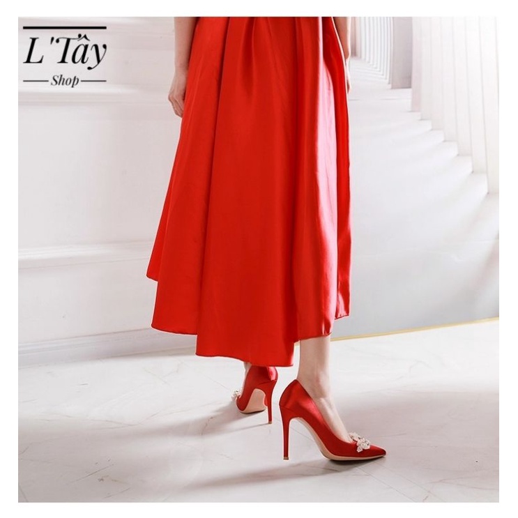 Giày cưới ngọc chùm- miễn phí đính tên