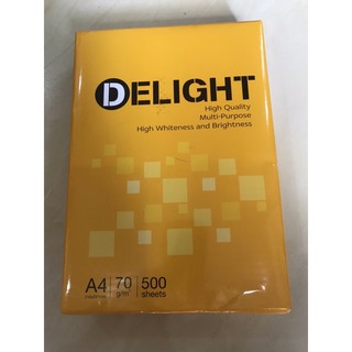 Giấy a4 delight định lượng 70gsm 500 tờ