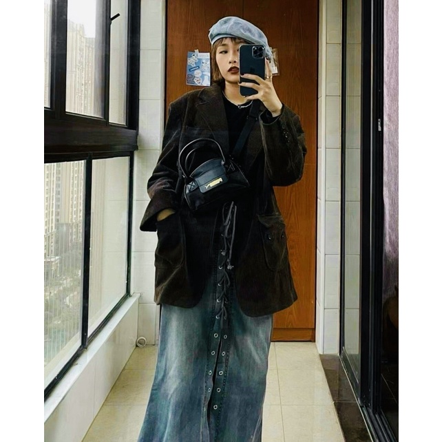 TNS - Túi xách nữ Pumia prime Classics Mini grip bag-trắng chữ hồng