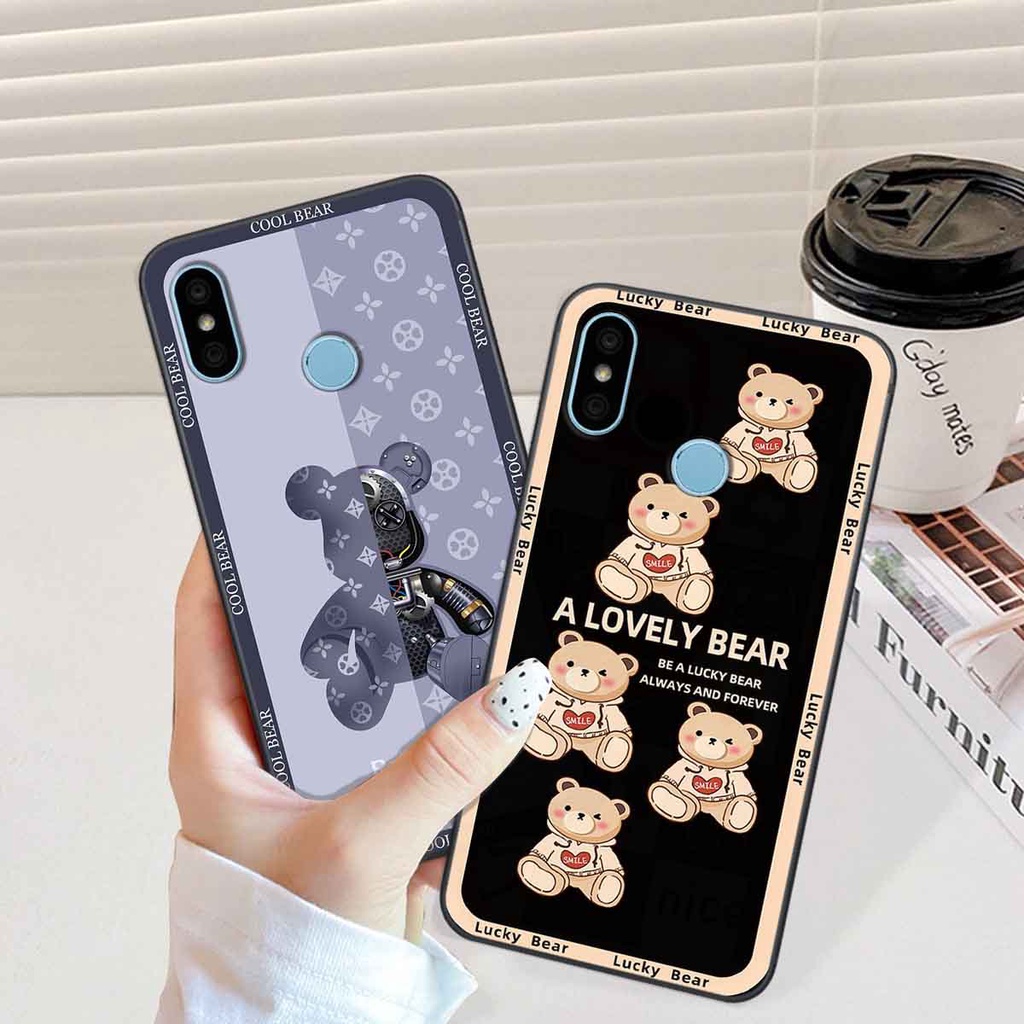 Ốp Xiaomi Redmi 6 Pro / Mi A2 Lite bear brick, gấu đáng yêu, dễ thương