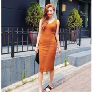 Đầm ôm xẻ tà HÀNG NHẬP - hình thật 100%