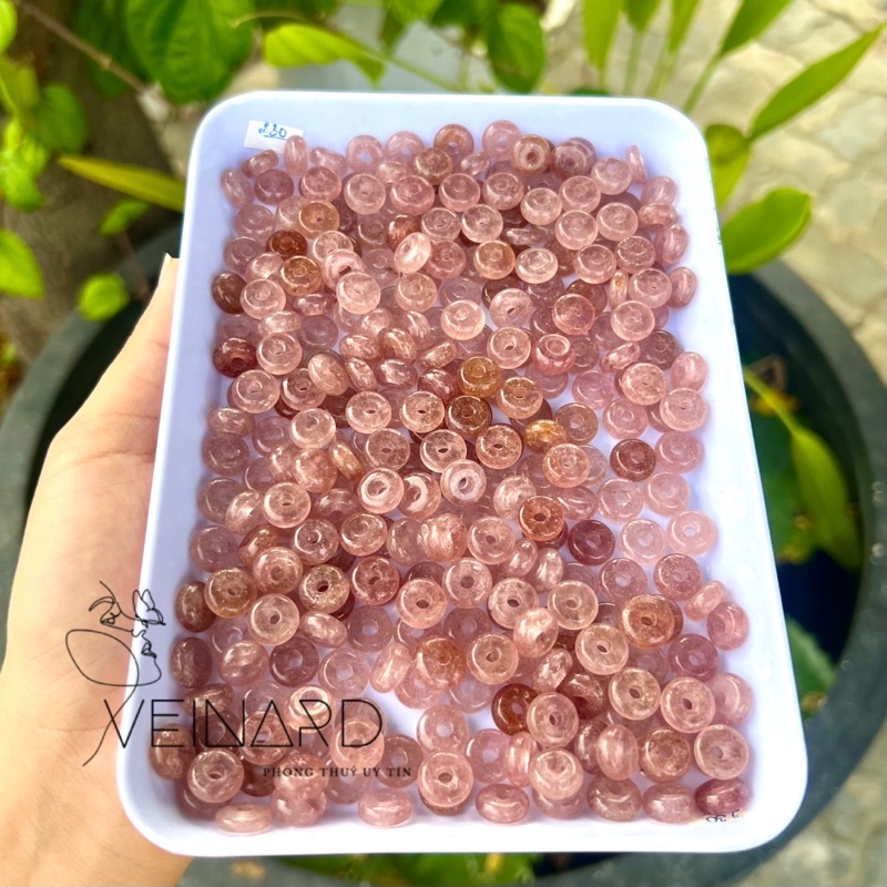 Đồng điếu thach anh dâu tây hồng