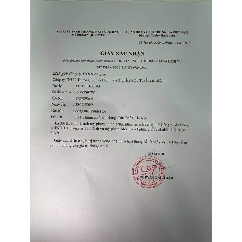 Serum mộc tuyết huyết thanh giảm mụn, dưỡng da trắng sáng mờ thâm | BigBuy360 - bigbuy360.vn