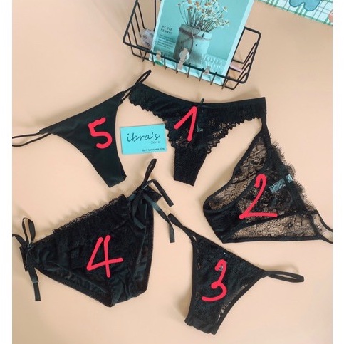 iBra's Store - Quần lót lọt khe màu đen siêu đẹp