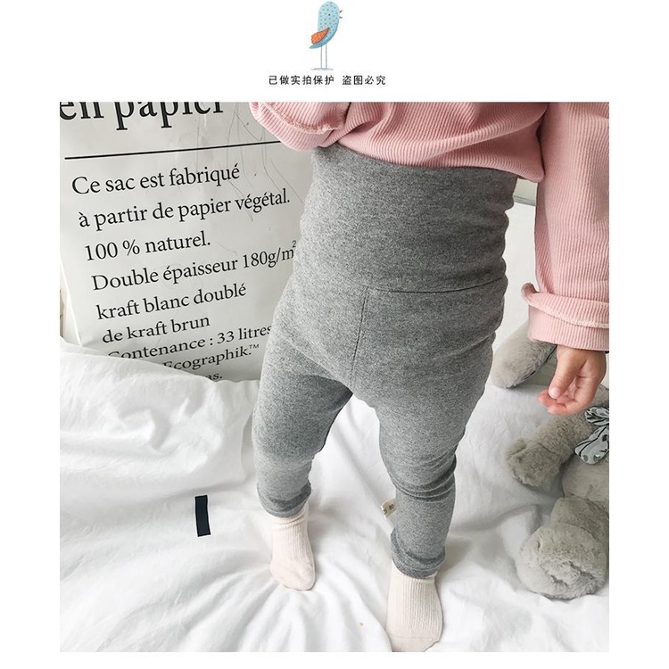 Quần legging lưng cao thời trang thu đông xinh xắn dành cho bé 2021