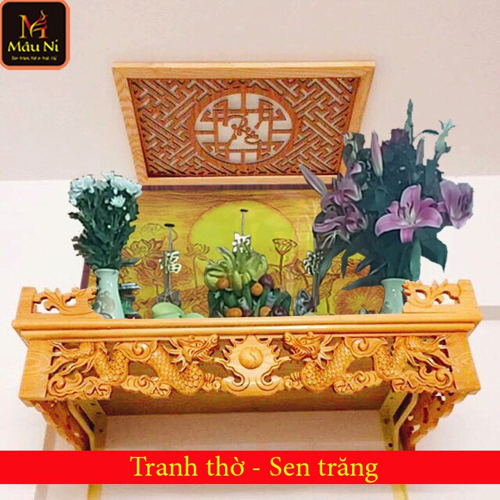 TRANH DÁN TƯỜNG MÂU NI 61x81cm, 81x107cm, 89x127cm, 89x153cm trang trí cho Bàn thờ ,vách thờ