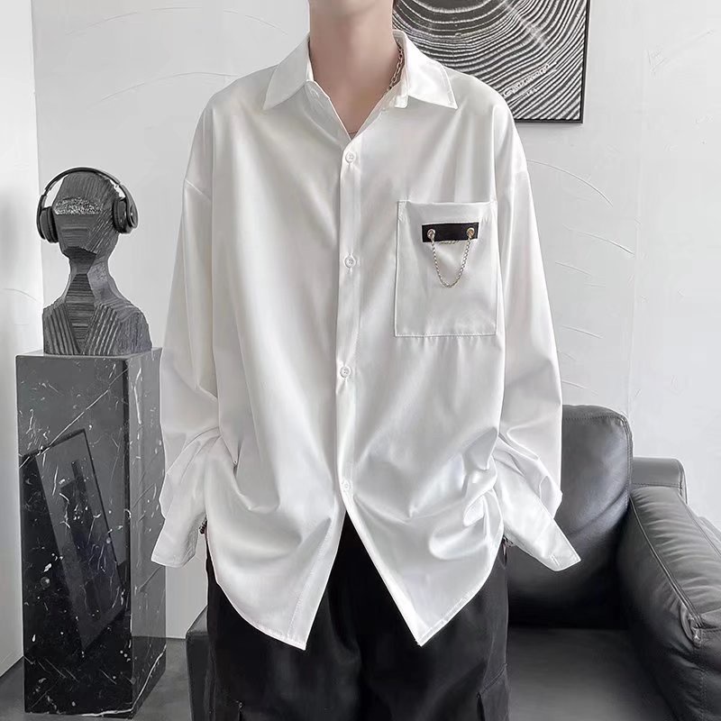 Áo sơ mi dài tay dáng rộng thời trang hàn quốc dành cho nam