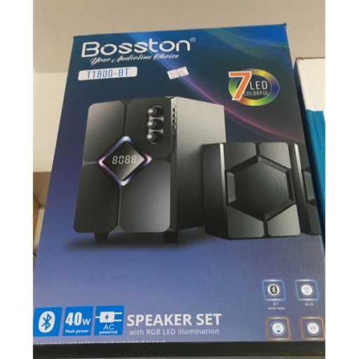 Loa Bluetooth 2.1 Bosston T1800-TB - Thẻ Nhớ, USB Màn Hình đèn LED Nguồn 220V - BH 12 Tháng