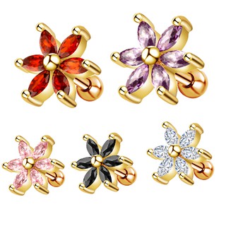 Khuyên tai hình mắt ngựa đính đá Zircon