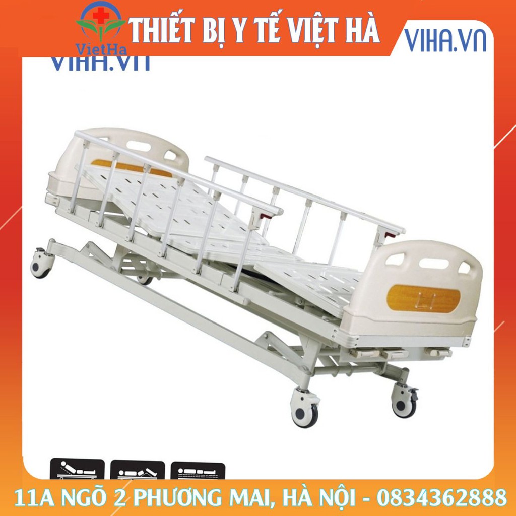 Giường bệnh nhân đa chức năng 3 tay quay Lucass GB-3