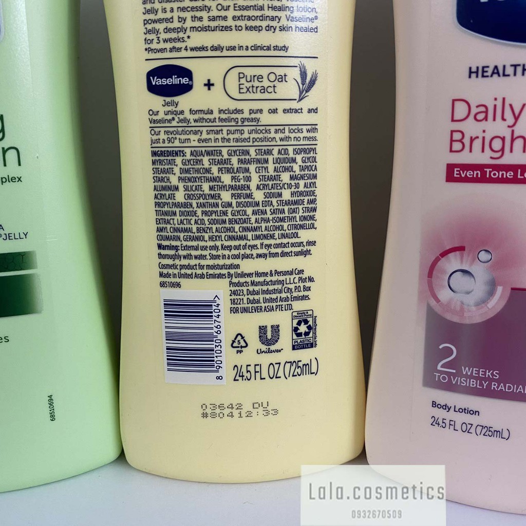 Mẫu mới Dưỡng Thể Vaseline 725ml