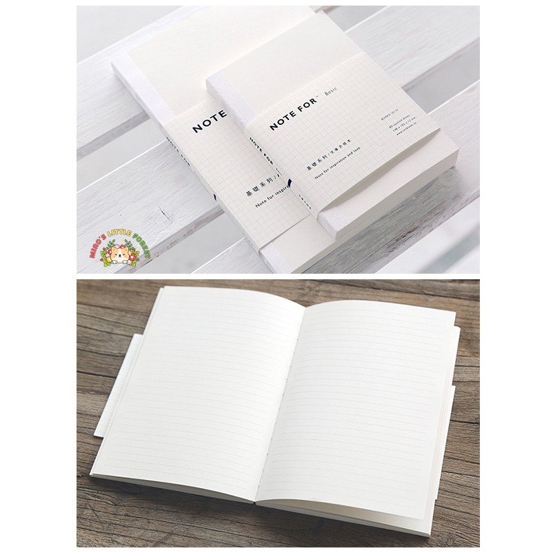 Sổ tay NOTEFOR giấy kẻ ô ly size A5 làm bujo