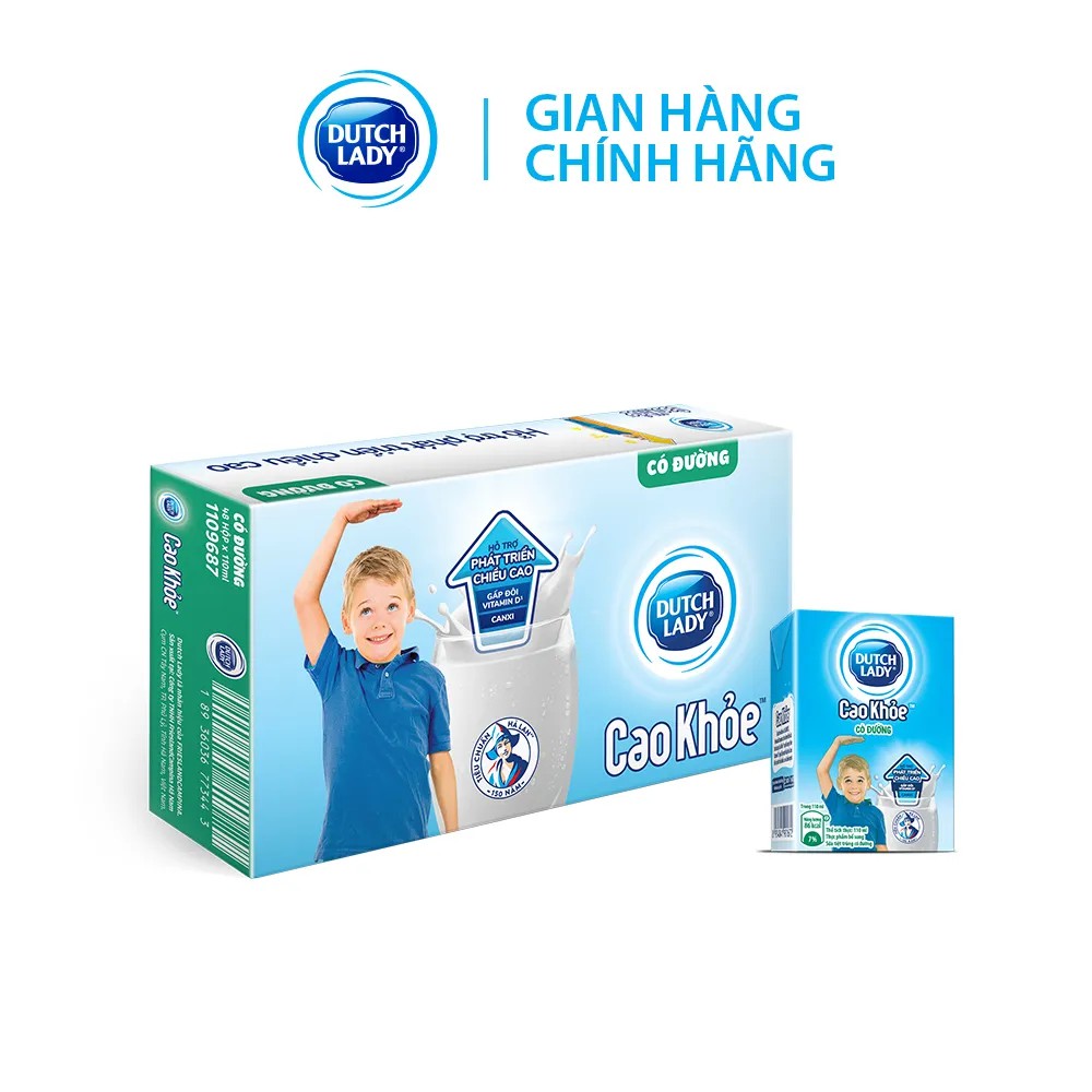 Thùng 48 Hộp Sữa Uống Dutch Lady Cô Gái Hà Lan Có Đường Cao Khỏe (48X110ml)