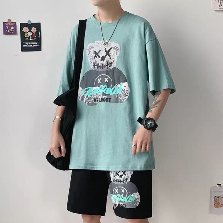 Set bộ Oversize Candy Bear, JACKLANE, Set bộ cộc tay Unisex Jack Lane