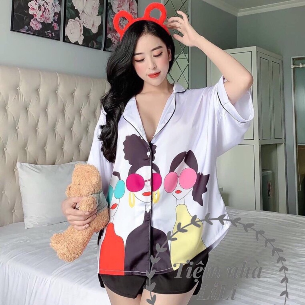 Tổng hợp Đồ bộ nữ pijama mặc nhà quần dài, đùi tay lửng cánh dơi chất liệu Mango freesize | BigBuy360 - bigbuy360.vn