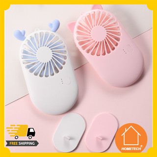 [Mã ELHA22 giảm 5% đơn 300K] Quạt mini cầm tay sạc pin cổng usb có đế để bàn