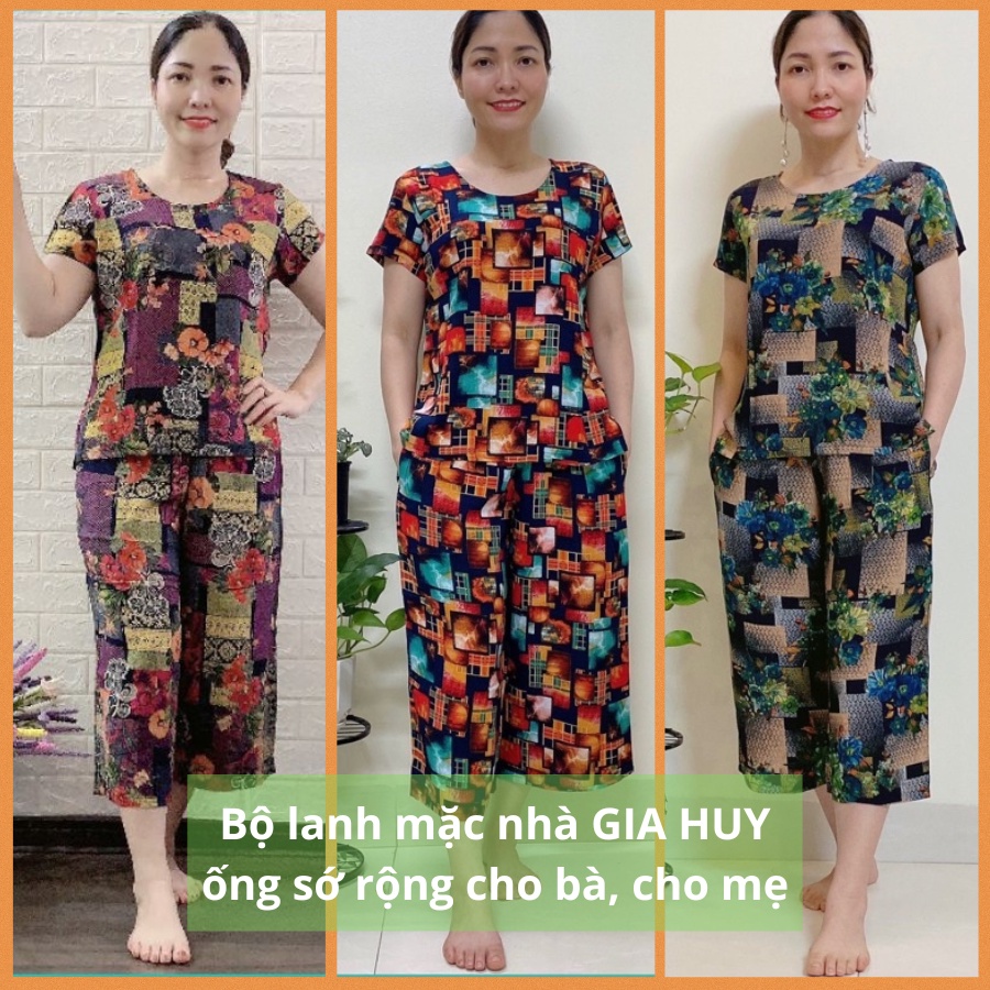 📌 Bộ Lanh Mặc Nhà Ống Sớ Dành Cho Mẹ, Người Già và Người Lớn Tuổi Cực Mềm-Mịn-Mát Thấm Mồ Hôi Tốt