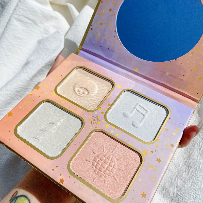 Phấn bắt sáng nhũ hilight 4 tông màu make up toàn diện Herorange Senabeauty | BigBuy360 - bigbuy360.vn