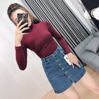 Áo tay dài cổ lọ