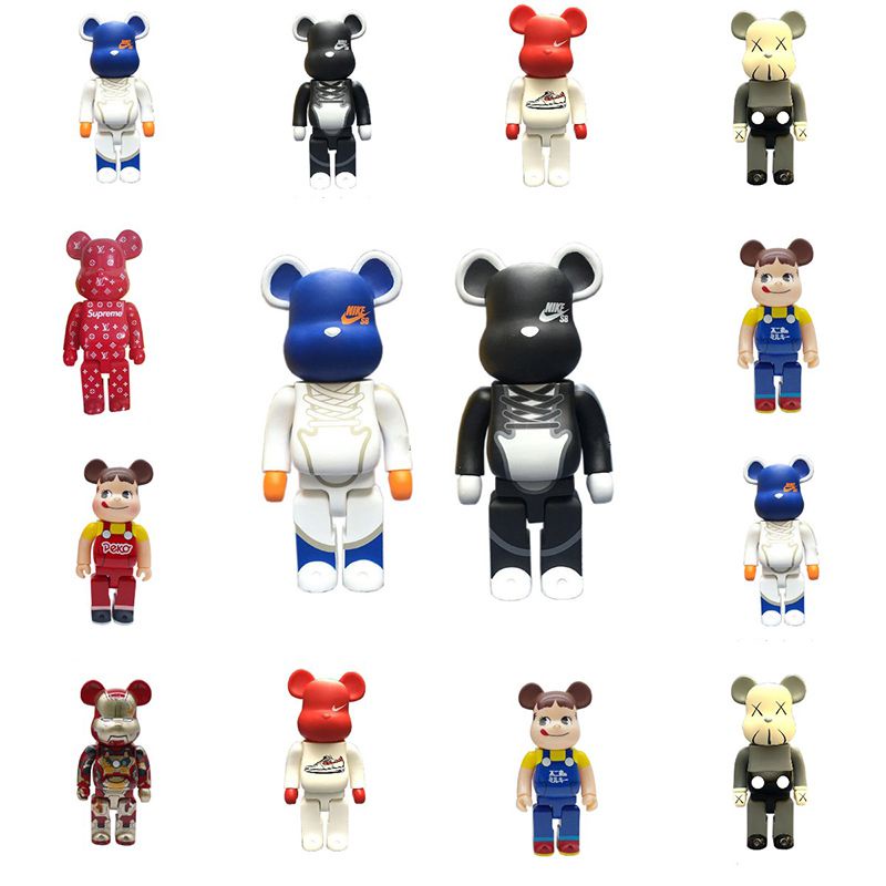 28cm Bearbrick 400% Violent Bear Building Block Fashion Game Decoration Vinyl Dolls Model Handmade Ornaments For Friends