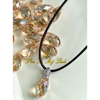 Mặt dây pha lê Swarovski giọt nước 21x10,5mm (tặng dây đeo)