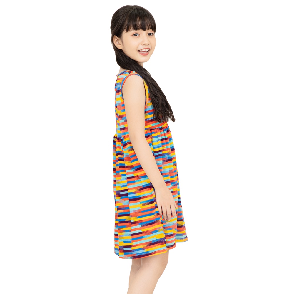 Đầm Bé Gái Cổ Tròn Sát Nách, GUKID từ 18-40 kg - chất liệu THUN COTTON 4 chiều