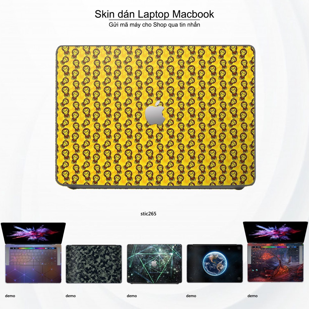 Skin dán Macbook mẫu baby milo - stic265 (đã cắt sẵn, inbox mã máy cho shop)