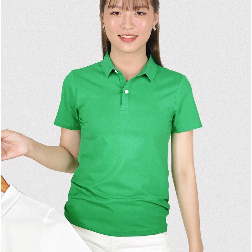 Áo thun nữ Cổ Sơ Mi (Cổ trụ) TOLI, chất cotton 4 chiều mềm mịn, co dãn Màu Vàng
