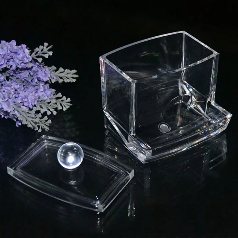 Hộp Nhựa Acrylic Trong Suốt Đựng Tăm Bông Tiện Dụng