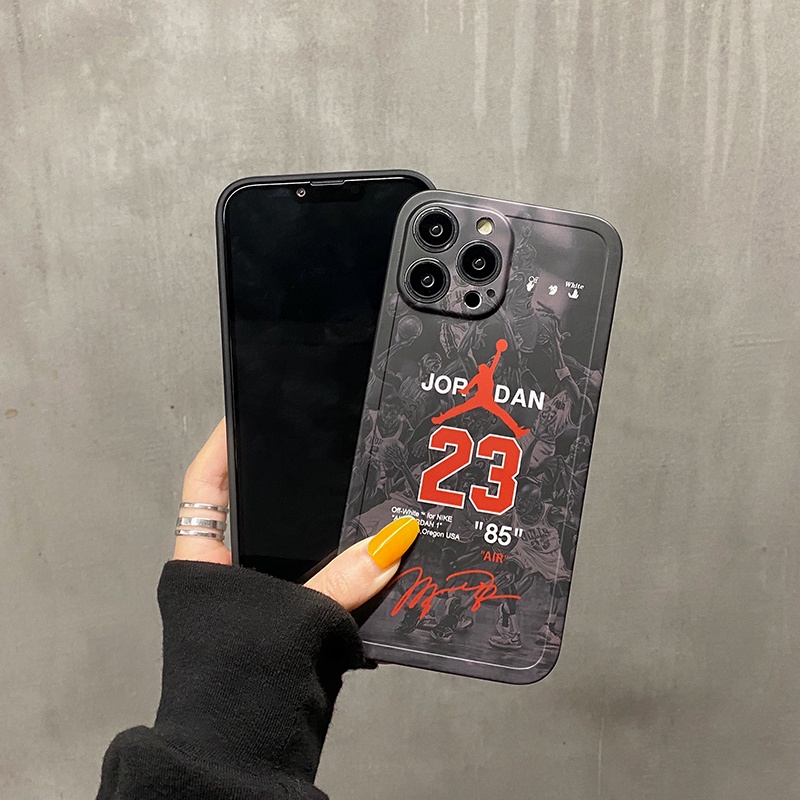 Ốp Điện Thoại Dẻo In Hình The Jordan 23 Bảo Vệ Ống Kính Cho iPhone 14 13 11 12 Pro Max Xs Max XR