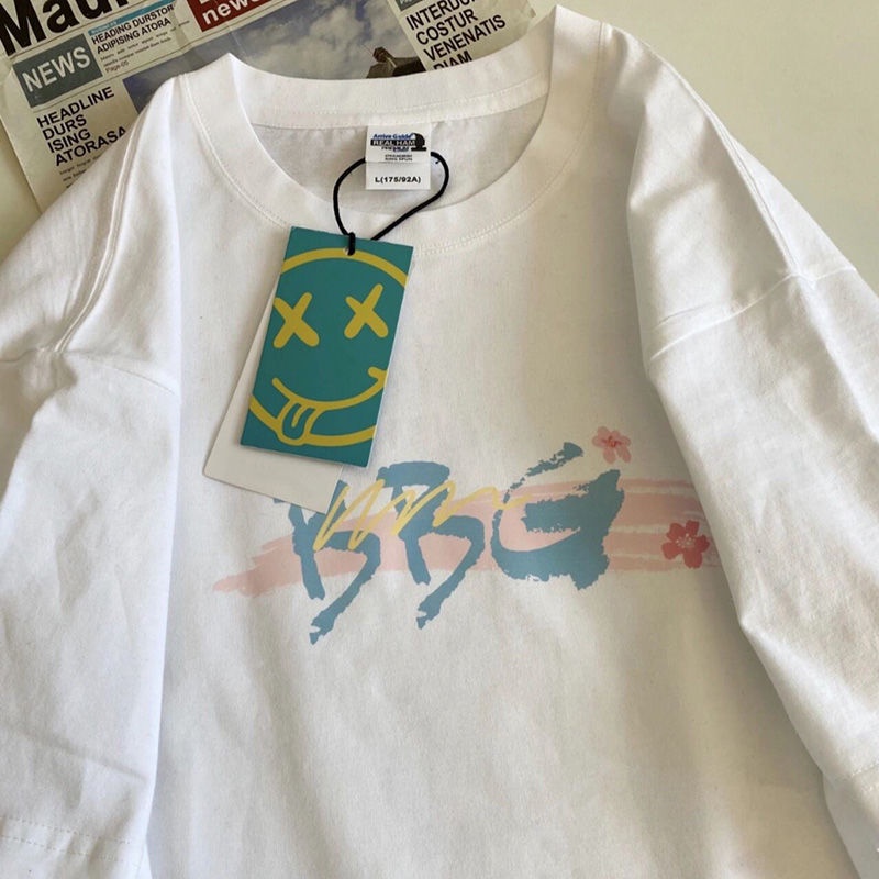 Áo Thun Nữ Ngắn Tay Form Rộng Thời Trang Hàn