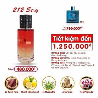 Nước hoa 212 sexy- nước hoa unisex 50ml